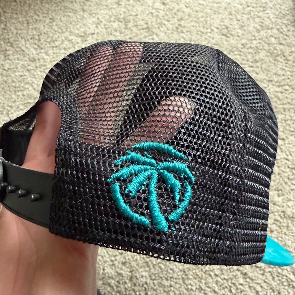 Heatwave Black and Teal Trucker Hat - Picture 3 of 7